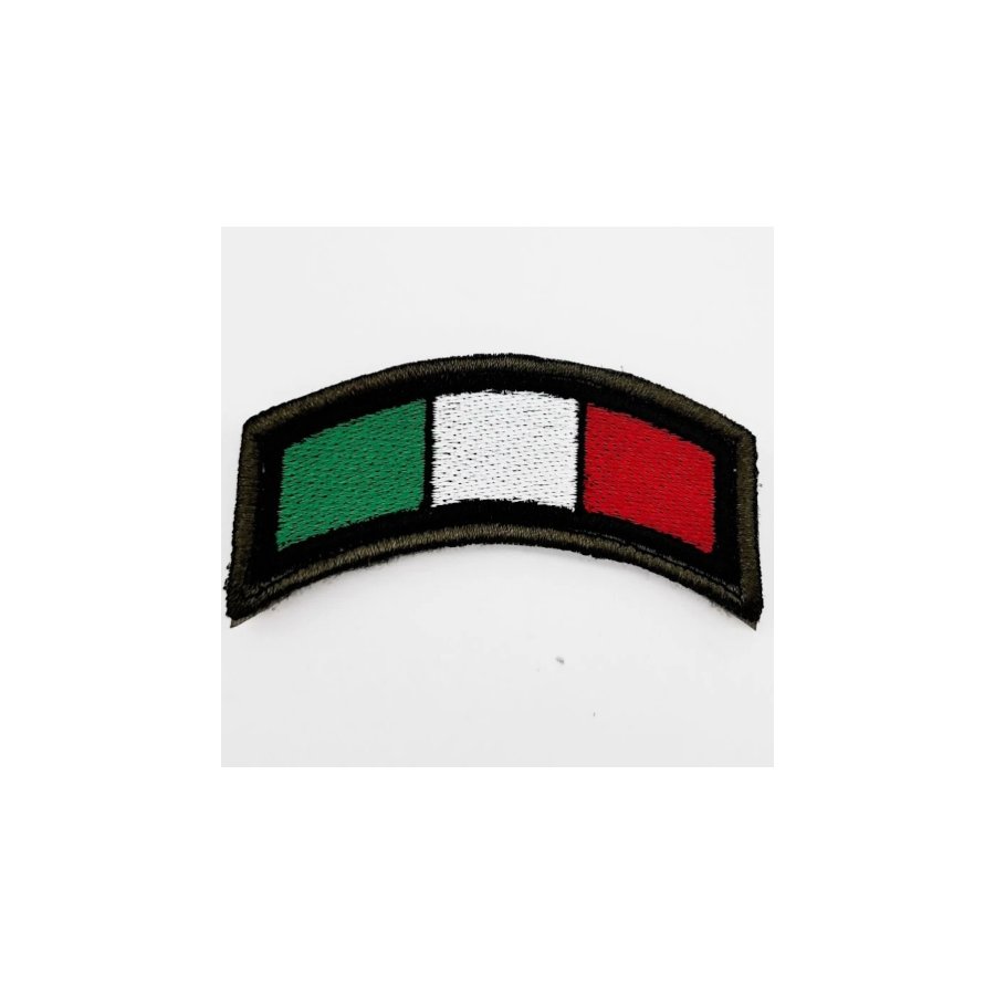 Ricamo Volantino Italia con bordo verde