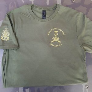 T-shirt verde Reggimento Lagunari Serenissima a 3 stampe