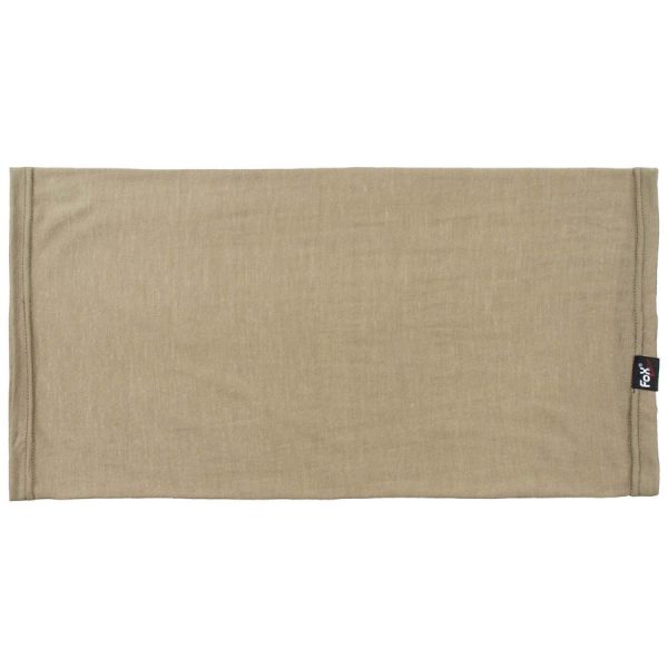 Collare scaldacollo Merino Lite multifunzione in lana merino MFH di colore coyote tan Collare scaldacollo Merino Lite multifunzione in lana merino MFH di colore coyote tan