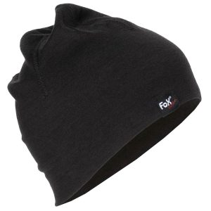Berretto tipo beanie MFH in 100% lana merino di colore nero