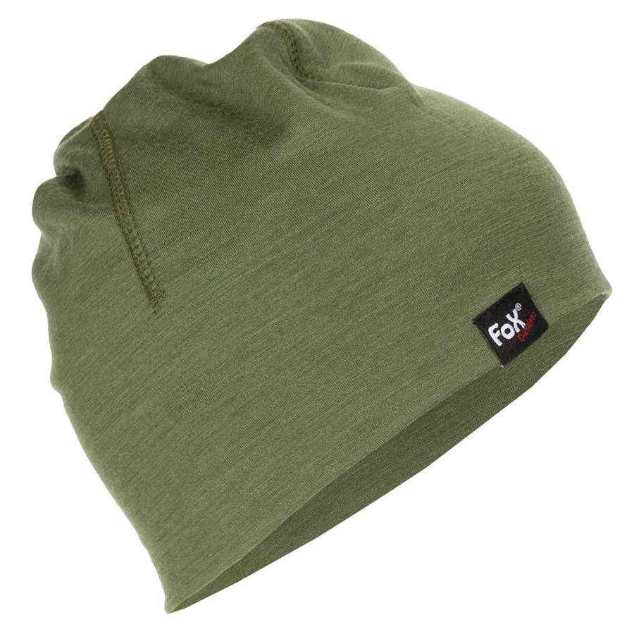 Berretto Merino Lite MFH in 100% lana merino di colore verde
