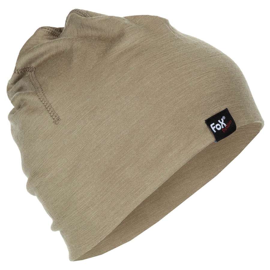 Berretto Merino Lite MFH in 100% lana merino di colore coyote tan