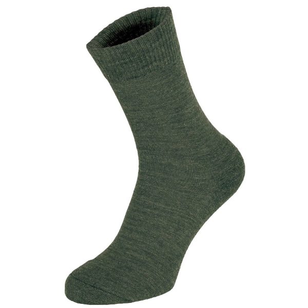 Calze tecniche corte MFH in misto lana merino di colore verde