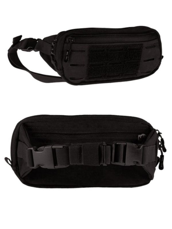 Marsupio MIL-TEC con attacchi mollesystem laser cut di colore nero