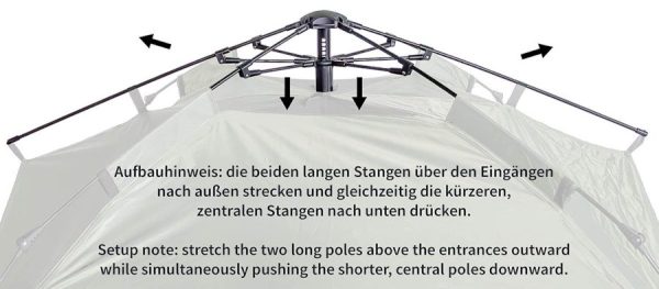 Tenda igloo  MFH ad apertura rapida"Quick Up " da 3 persone di colore verde