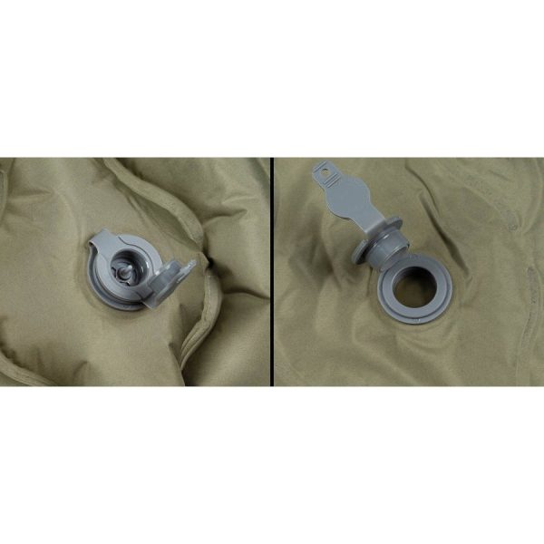 Materassino militare gonfiabile con cuscino integrato MFH di colore verde oliva Materassino militare gonfiabile con cuscino integrato MFH di colore verde oliva