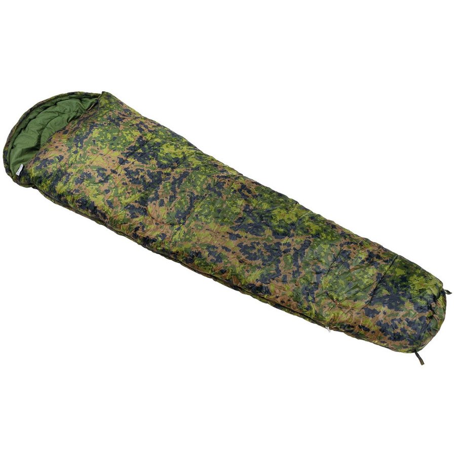 Sacco a pelo militare MFH tipo mummia, mimetico M5 camo, con imbottitura a 2 strati
