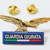 Spilla Aquila Sicurezza Sussidiaria DM 154/2009 guardia giurata blu con bandiera italiana