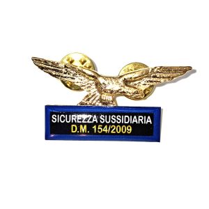 Spilla Aquila Sicurezza Sussidiaria DM 154/2009 blu