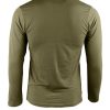 T-shirt manica lunga  MIL-TEC di colore verde oliva 100% cotone
