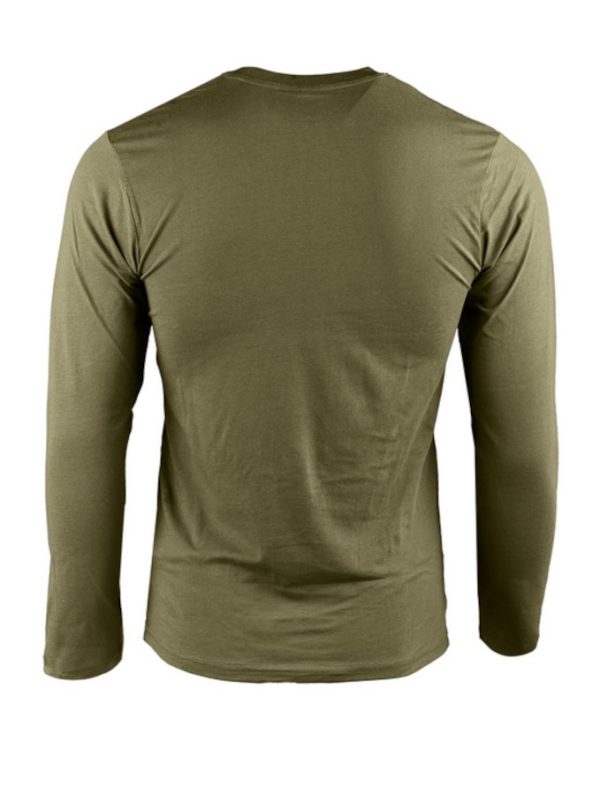 T-shirt manica lunga  MIL-TEC di colore verde oliva 100% cotone