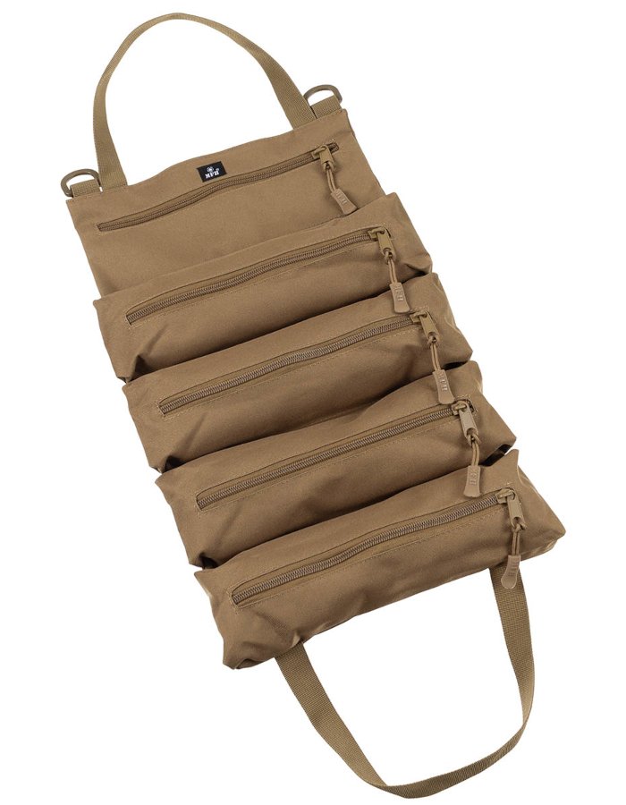 Borsa porta attrezzi MFH a 5 tasche di colore coyote tan