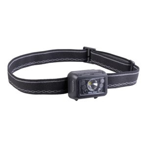 Lampada frontale MIL-TEC® multifunzione di colore nero ricaricabile