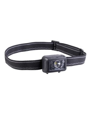 Lampada frontale MIL-TEC® multifunzione di colore nero ricaricabile