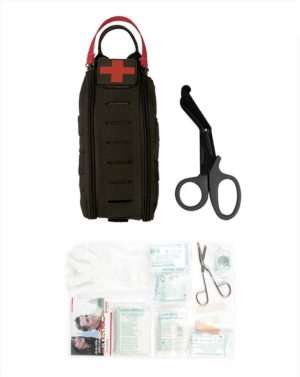 Tasca medica MIL-TEC di colore verde IFAK compresa di forbici, con incluso kit di pronto soccorso individuale da 28 pezzi Tasca medica MIL-TEC di colore verde IFAK compresa di forbici, con incluso kit di pronto soccorso individuale da 28 pezzi