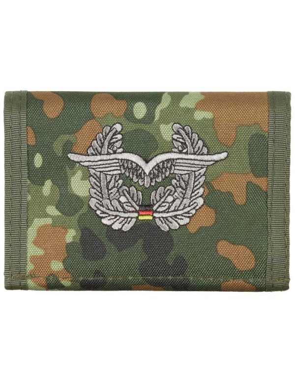 Portafoglio militare Tedesco mimetico con logo Luftwaffe Portafoglio militare Tedesco mimetico con logo Luftwaffe
