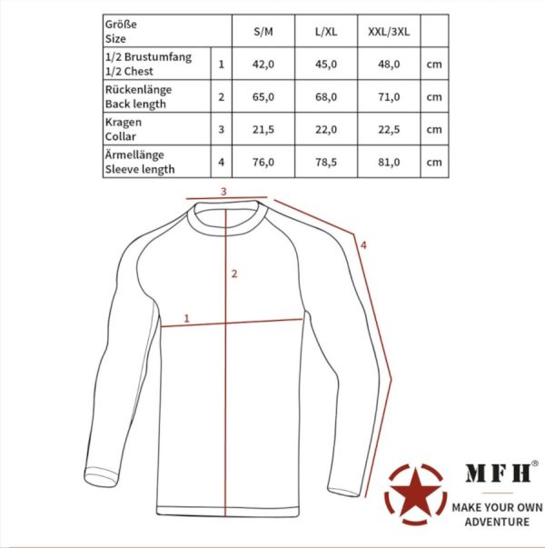 Maglia intima tecnica MFH Merino 50 in misto lana merino di colore verde oliva Maglia intima tecnica MFH Merino 50 in misto lana merino di colore verde oliva
